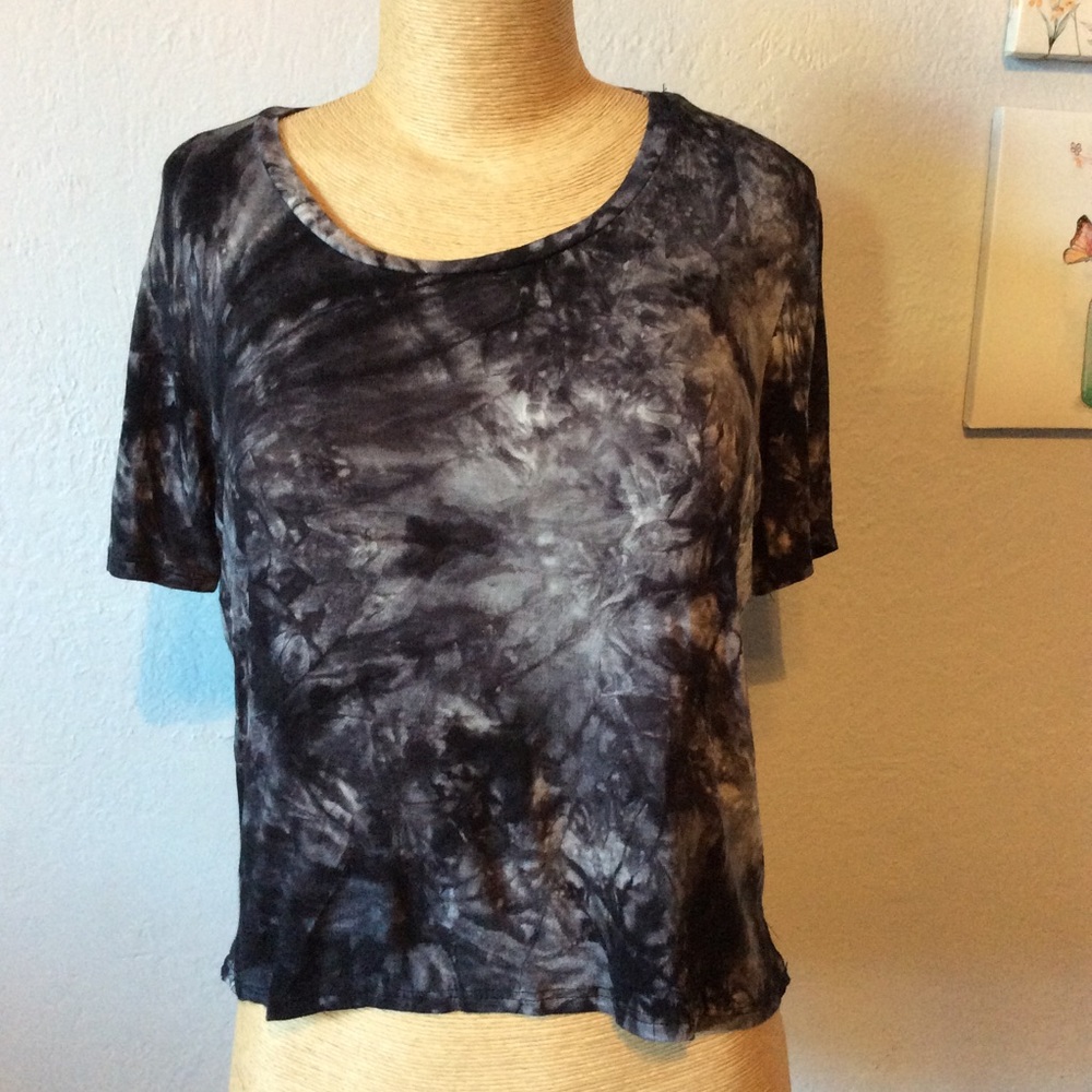 Elite Collection Tie Dye Crop T-Shirt, Size Small